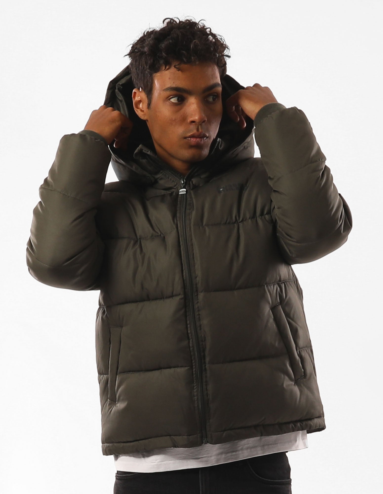 Russell Athletic Australia Men's Hampton Puffer Jacket - Olive True Since 1902