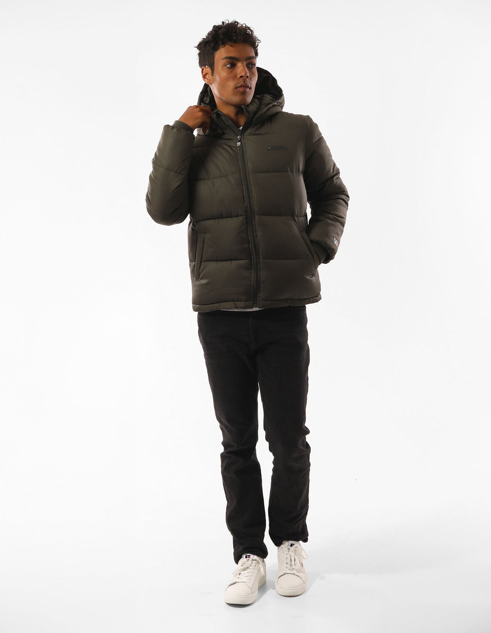 Russell Athletic Australia Men's Hampton Puffer Jacket - Olive True Since 1902