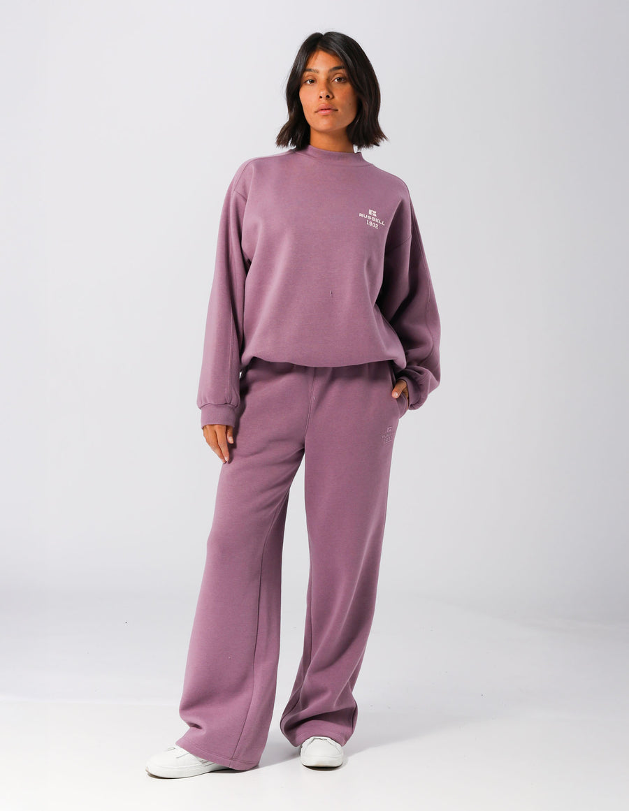 Russell Athletic Australia Women's 1902 Trio Wide Leg Pant - Elderberry True Since 1902