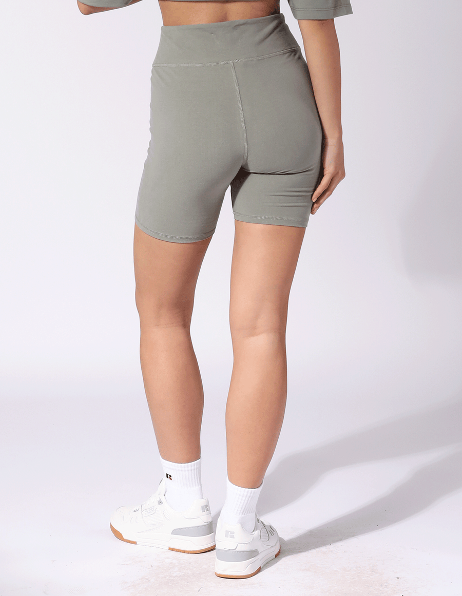 Russell Athletic Australia Women's R Logo Bike Short - Shadow Green True Since 1902