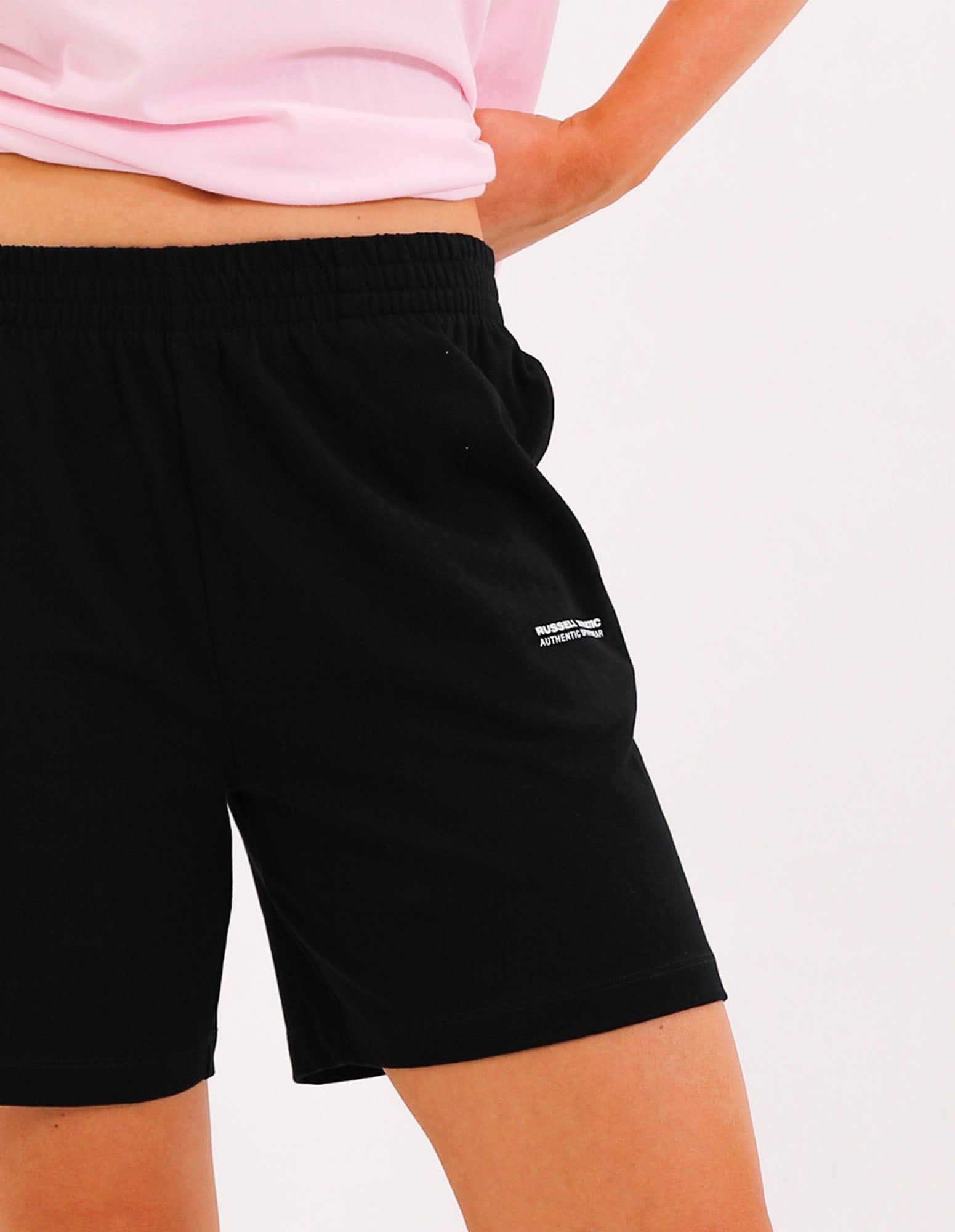 Womens Linear Rugby Short - Black