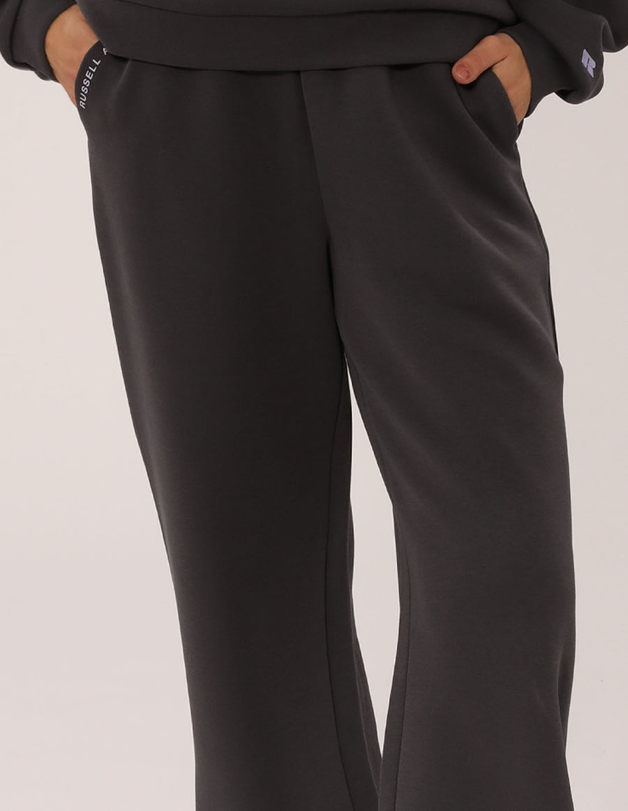 Russell Athletic Australia Women's R Tech Leisure Wide Leg Track Pant - Dark Grey True Since 1902