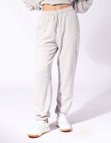Russell Athletic Australia Women's R Logo Terry Cuff Trackpant - Antartica White True Since 1902