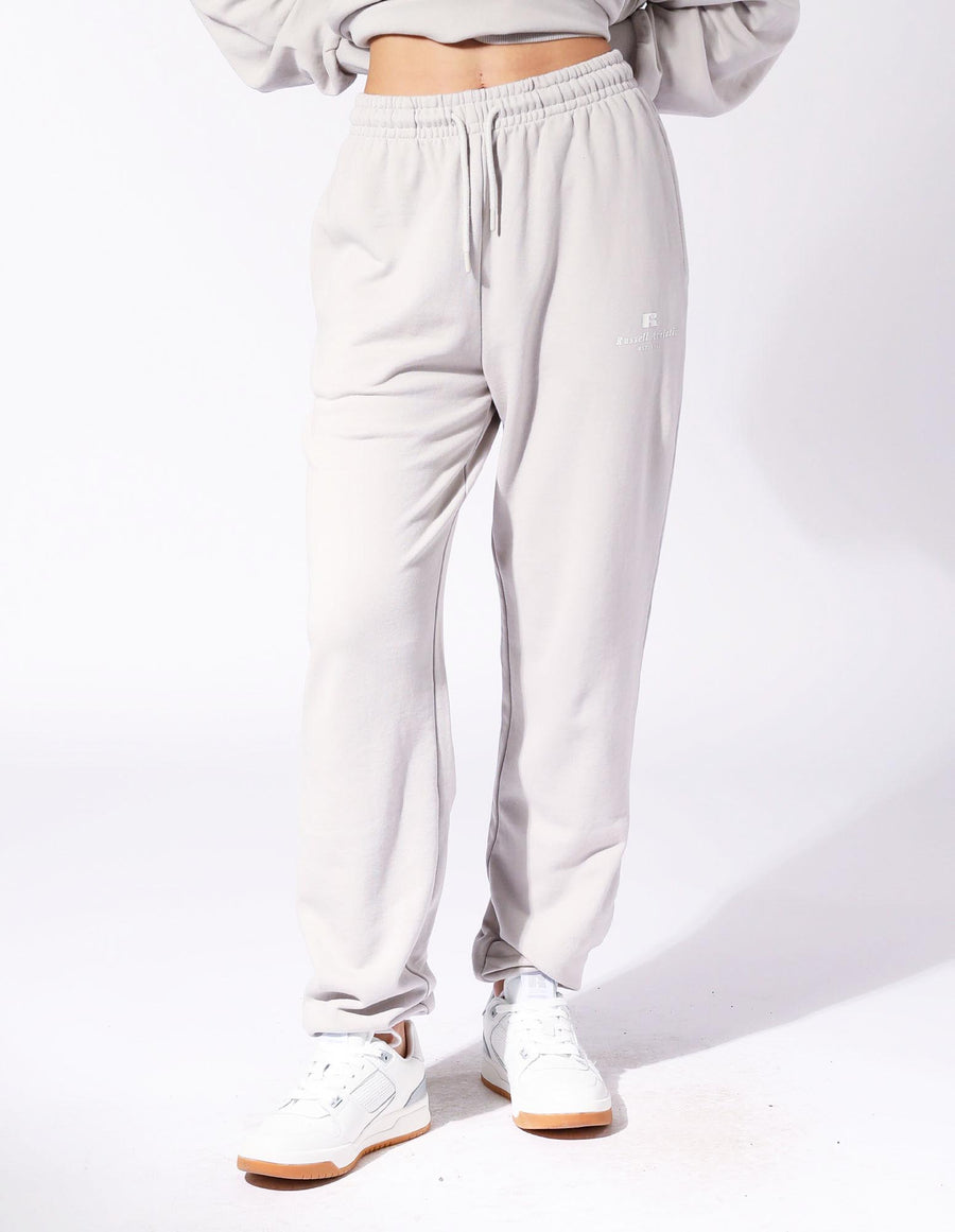 Russell Athletic Australia Women's R Logo Terry Cuff Trackpant - Antartica White True Since 1902