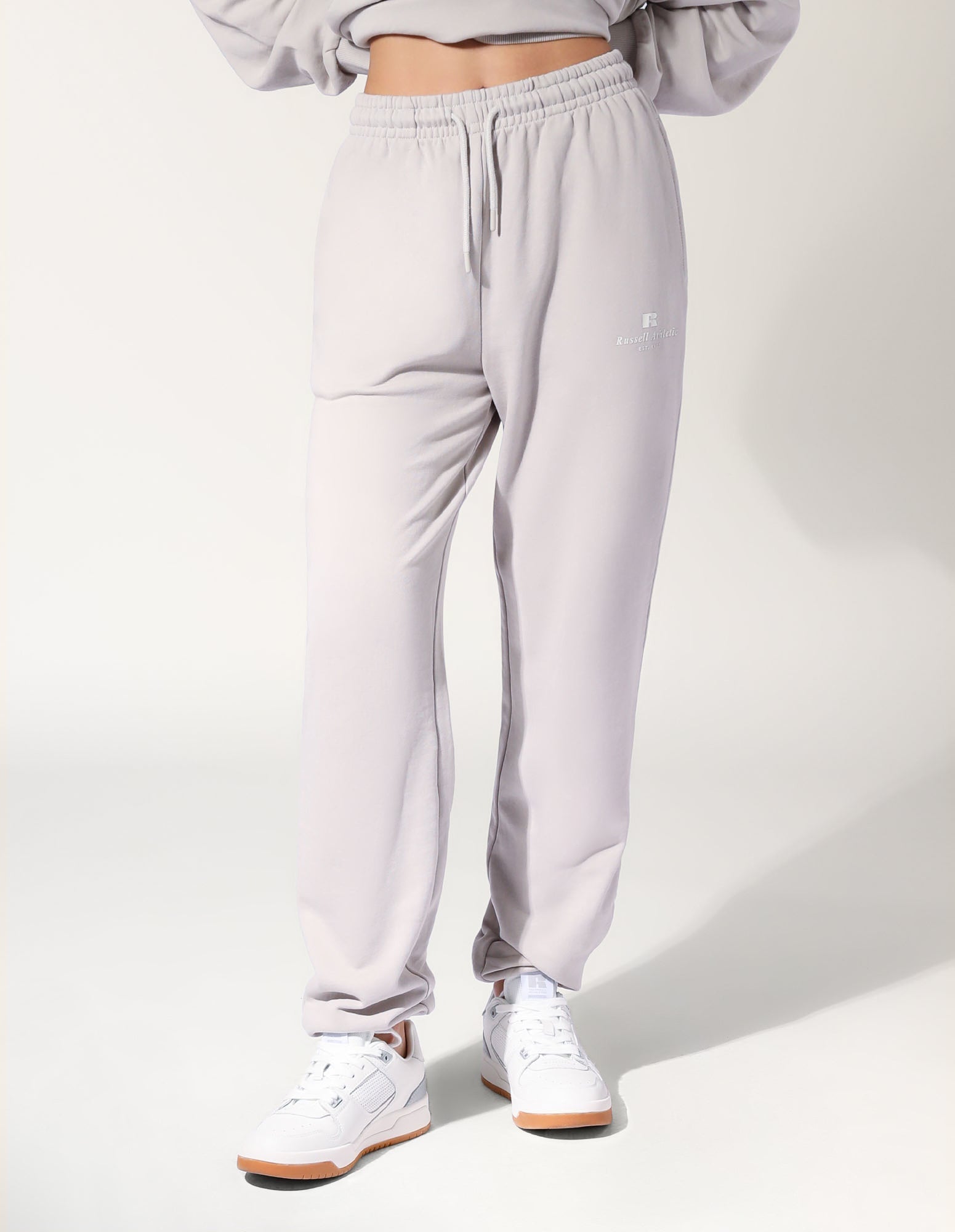 Women's R Logo Terry Cuff Trackpant - Antartica White