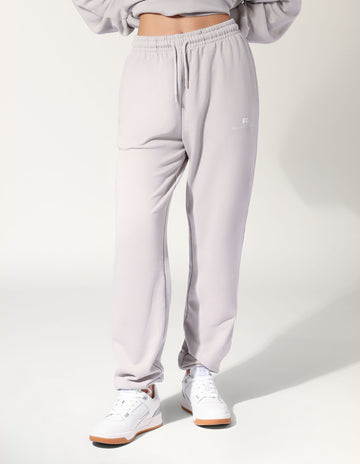 Women's R Logo Terry Cuff Trackpant - Antartica White