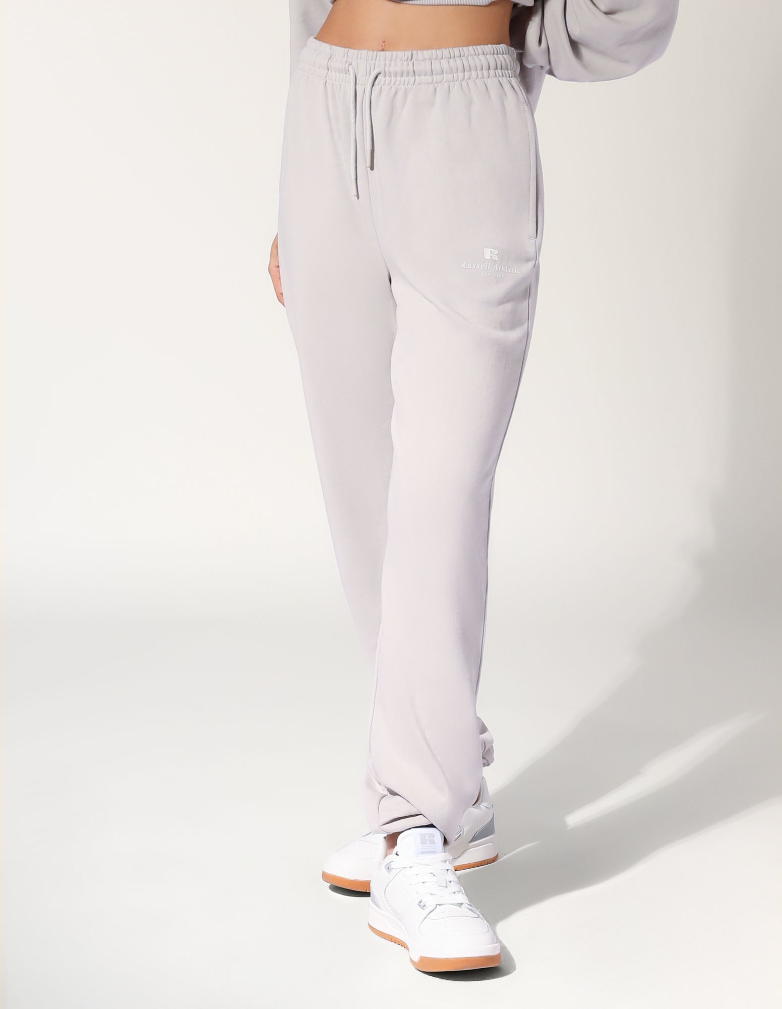 Women's R Logo Terry Cuff Trackpant - Antartica White