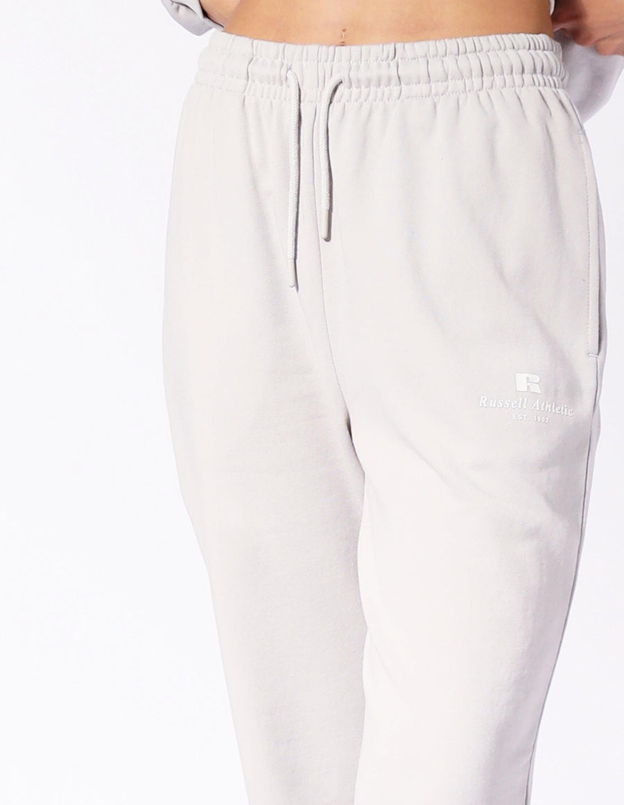 Russell Athletic Australia Women's R Logo Terry Cuff Trackpant - Antartica White True Since 1902