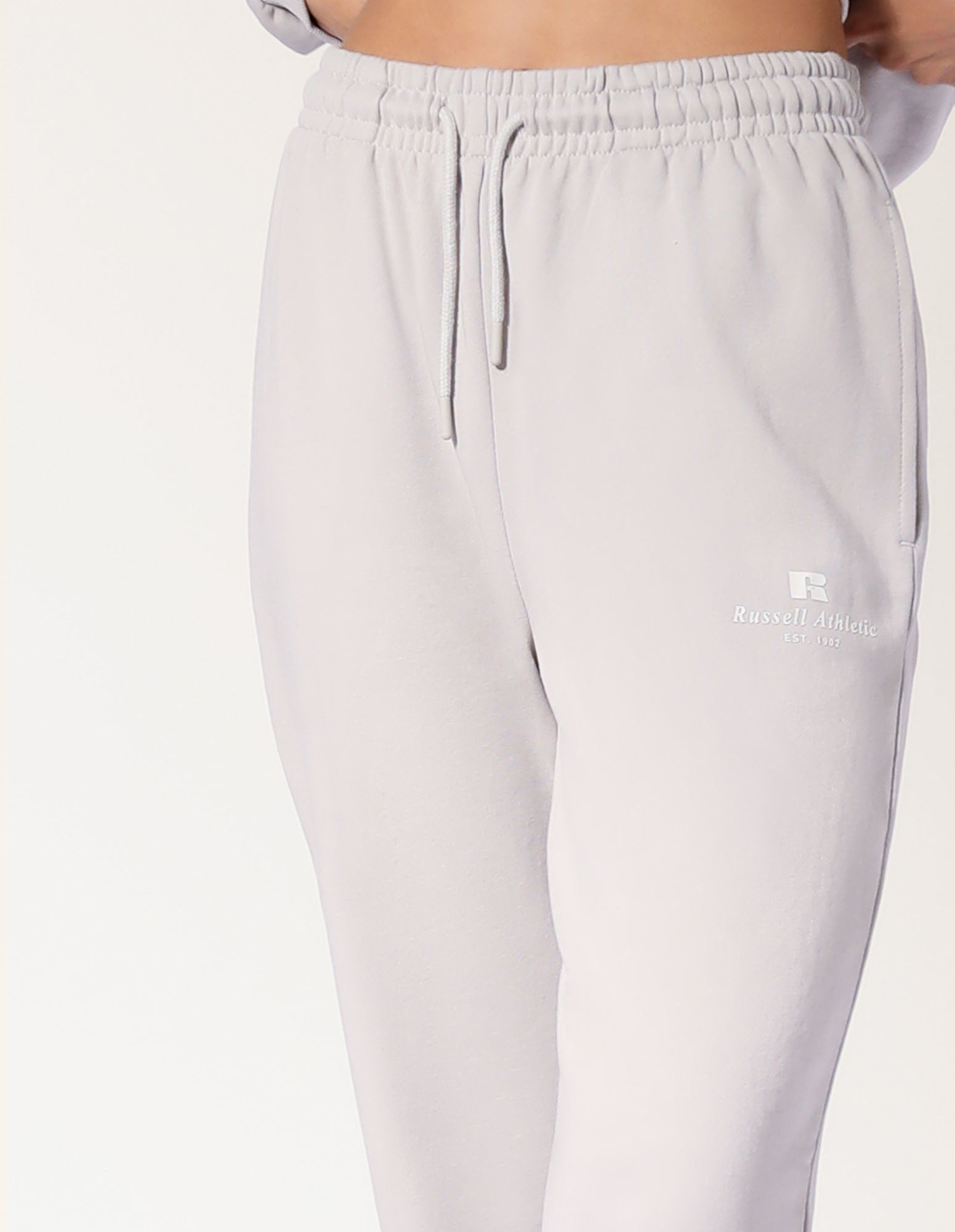 Women's R Logo Terry Cuff Trackpant - Antartica White