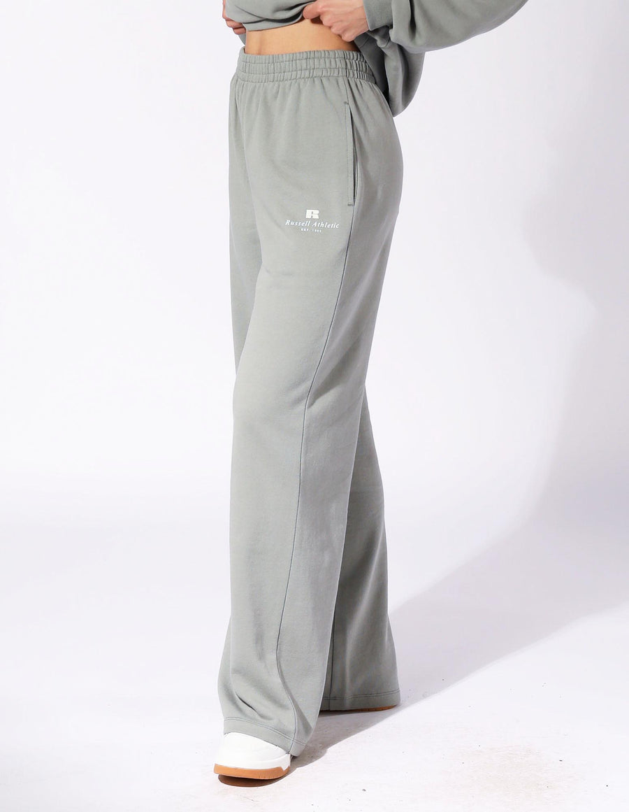 Women's R Logo Wide Leg Pant - Shadow Green