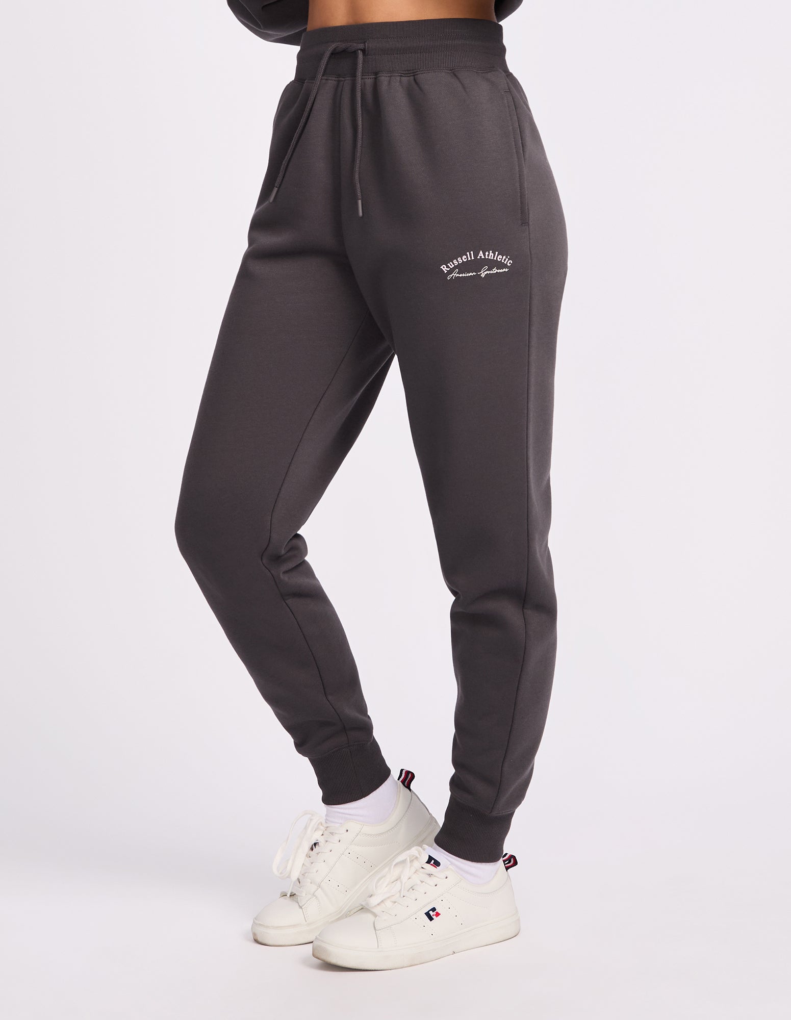 May Cuff Womens Trackpant - Dark Grey