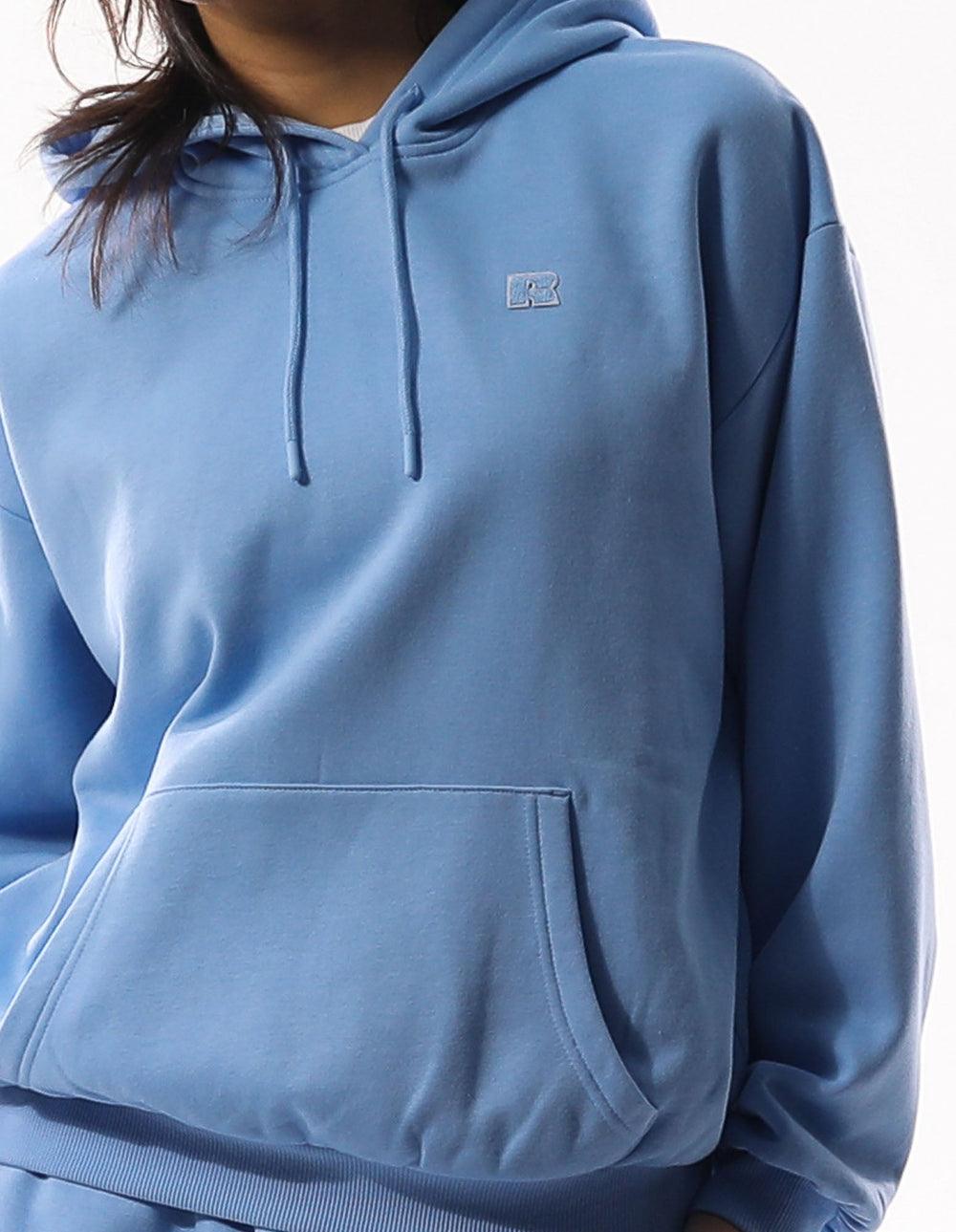 Russell Athletic Australia Womens R Logo Hoodie - Clear Blue Sky True Since 1902