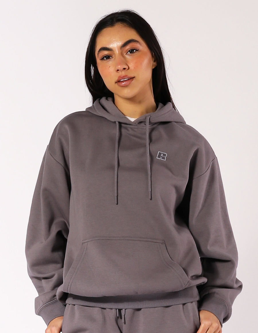 Russell Athletic Australia Womens R Logo Hoodie - Shark True Since 1902