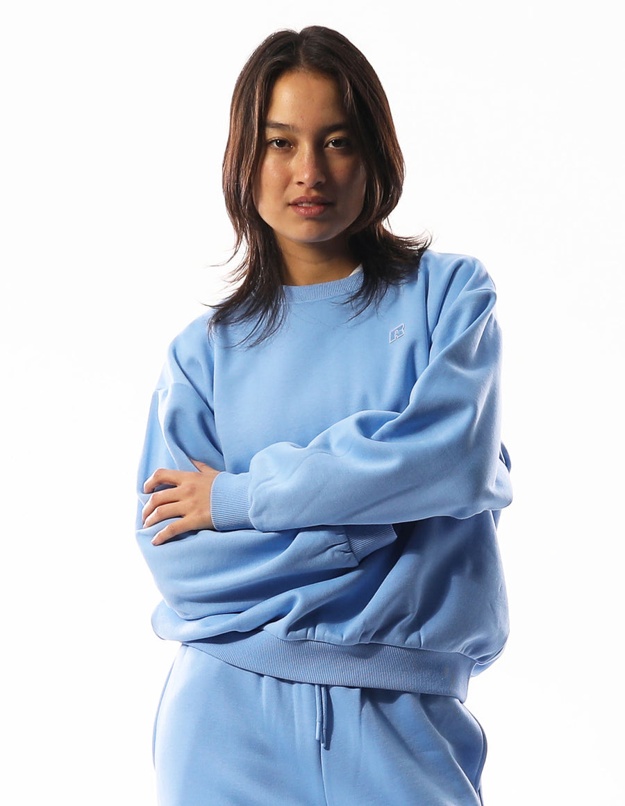 Russell Athletic Australia Women's R Logo Crew - Clear Blue Sky True Since 1902