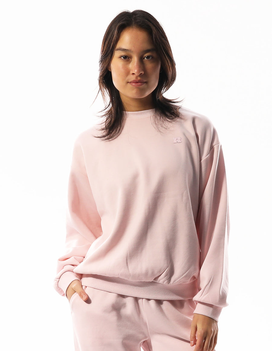 Russell Athletic Australia Women's R Logo Crew - Pale Lilac Pink True Since 1902