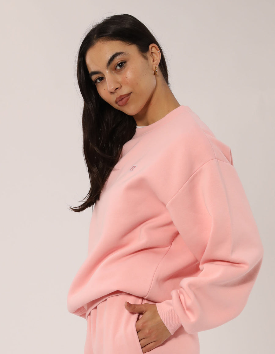 Russell Athletic Australia Women's R Logo Crew - Quartz Pink True Since 1902