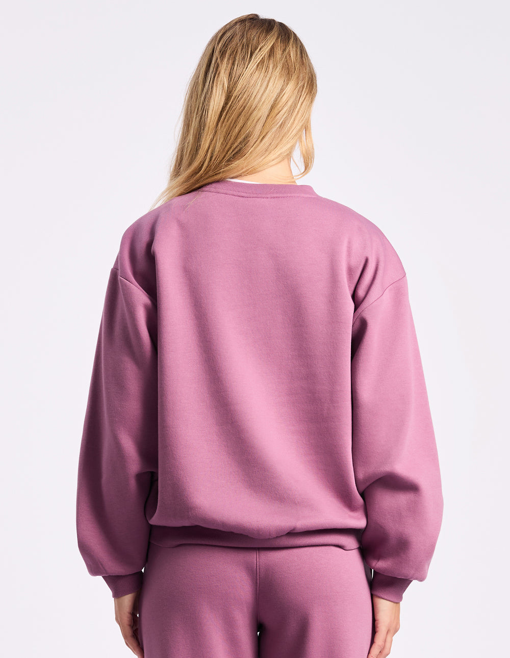 R Logo Fleece Womens Crew - Tulipwood