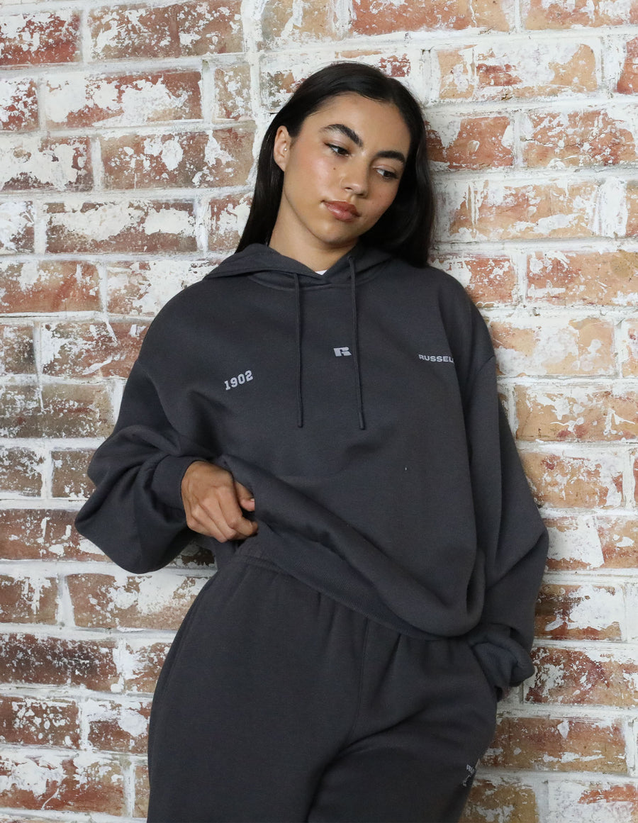 Russell Athletic Australia Womens 1902 Trio Hoodie - Dark Grey True Since 1902