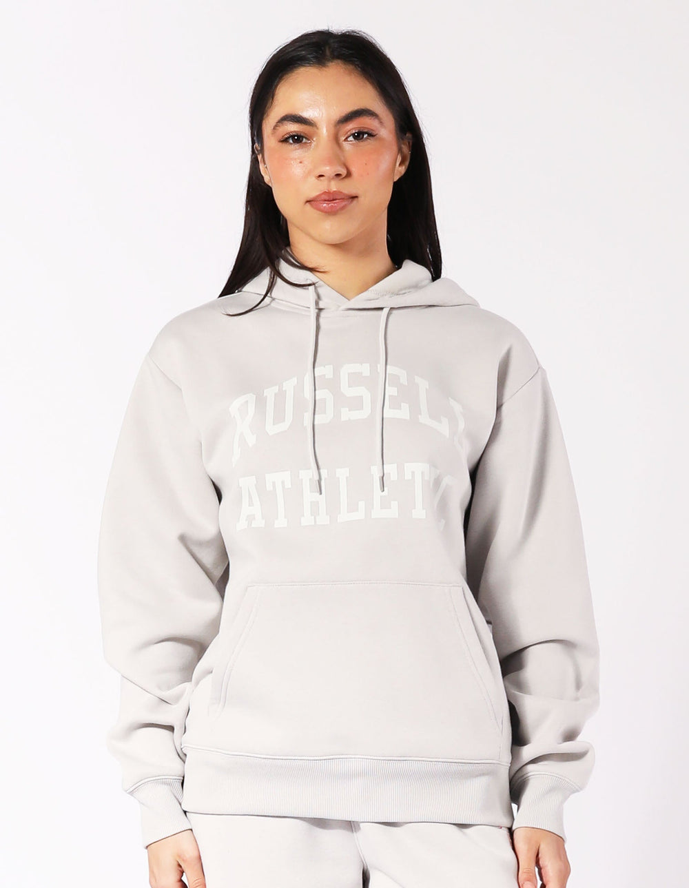 Russell Athletic Australia Womens Arch Logo Hoodie - Antarctica White True Since 1902