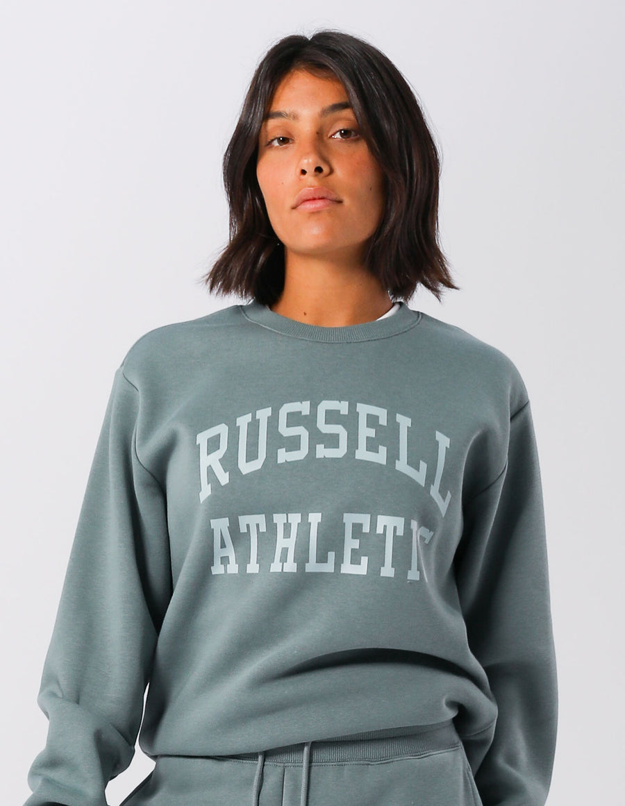 Russell Athletic Australia Womens Arch Logo Crew - Stormy Sea True Since 1902