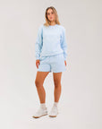 Russell Athletic Australia Arch Logo Women's Crew Sweat - Blue Breeze True Since 1902