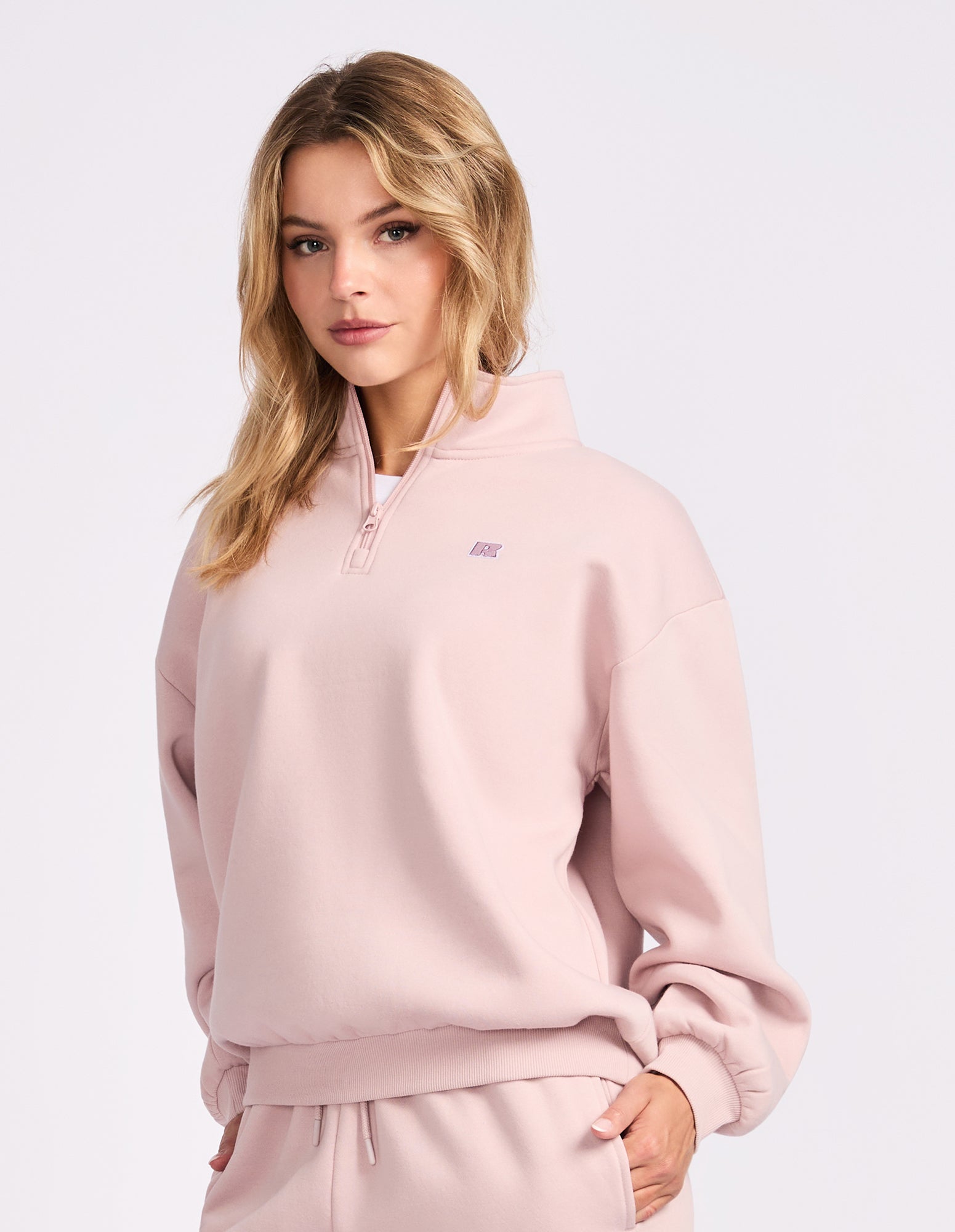 R Logo Women's Quarter Zip - Burnish Lilac