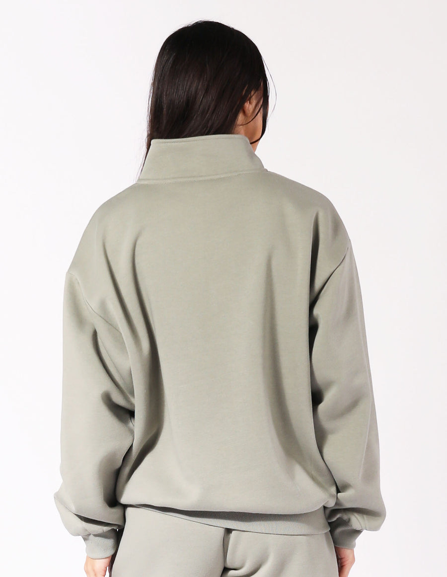 Women's R Logo Quarter Zip Fleece - Shadow