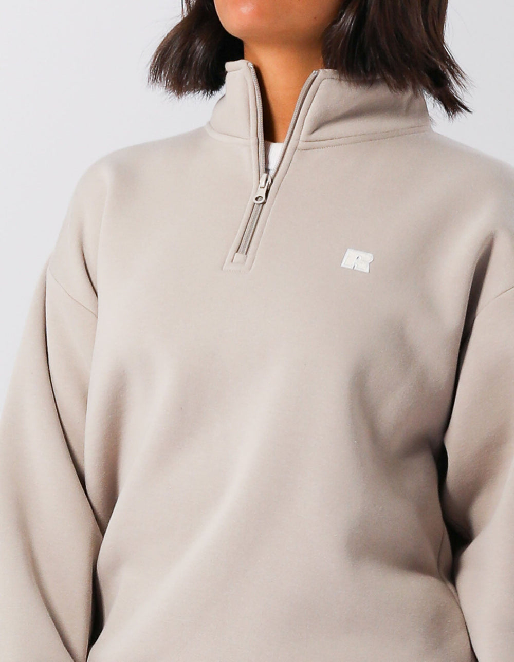 Russell Athletic Australia R Logo Women's Quarter Zip - String True Since 1902
