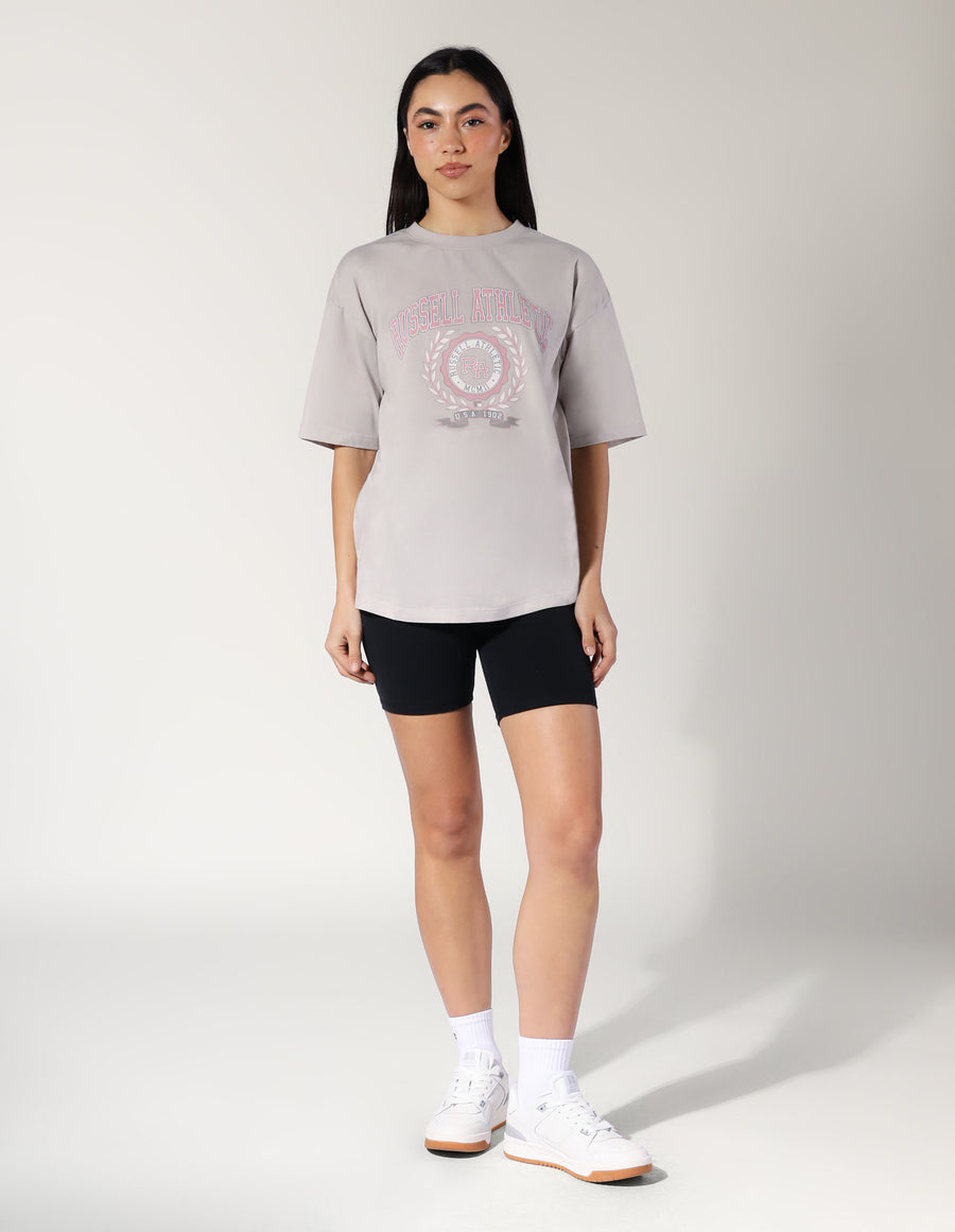Women's Varsity Oversized Tee - Antarctica White