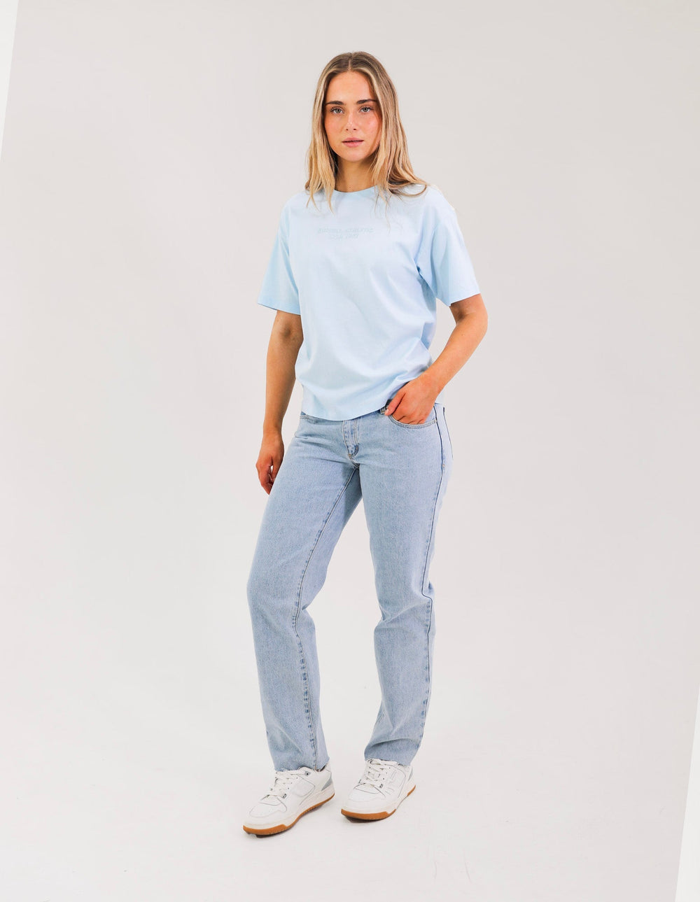 Russell Athletic Australia Women's Tee - Blue Breeze True Since 1902