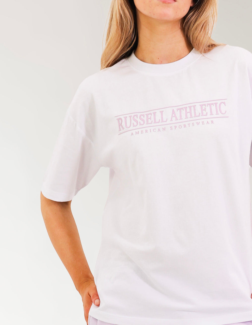Russell Athletic Australia Colorado Oversize Womens  T-Shirt - White True Since 1902