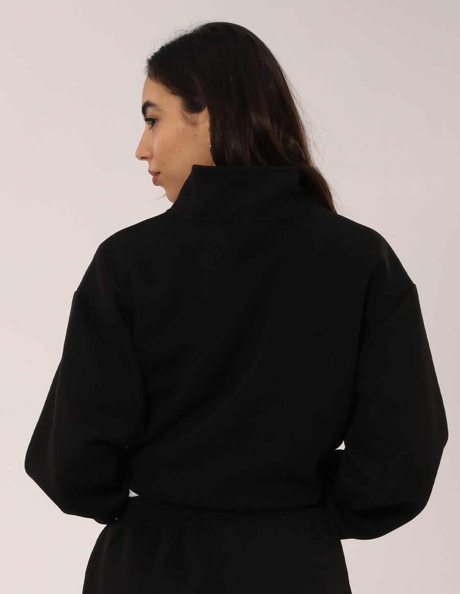 Russell Athletic Australia Women's R Tech Leisure Quarter Zip - Black True Since 1902