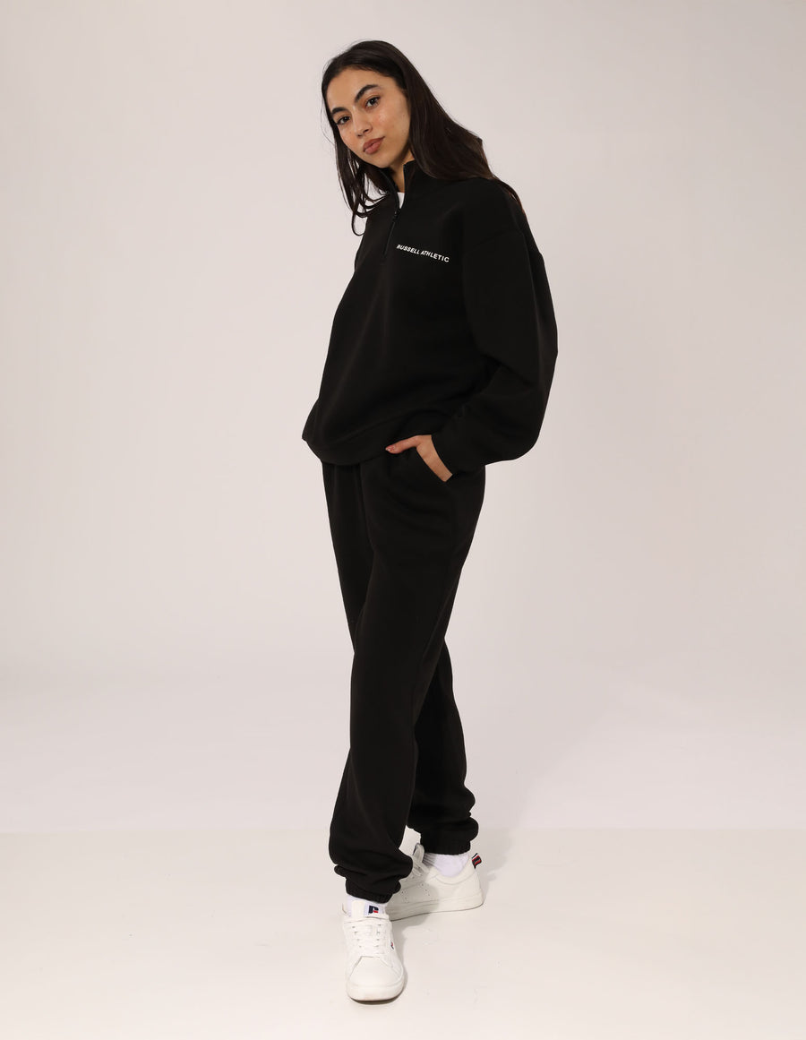Russell Athletic Australia Women's R Tech Leisure Quarter Zip - Black True Since 1902