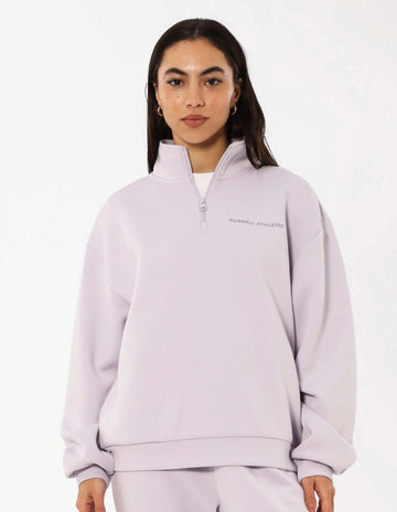 Russell Athletic Australia Women's R Tech Leisure Quarter Zip - Mauve True Since 1902