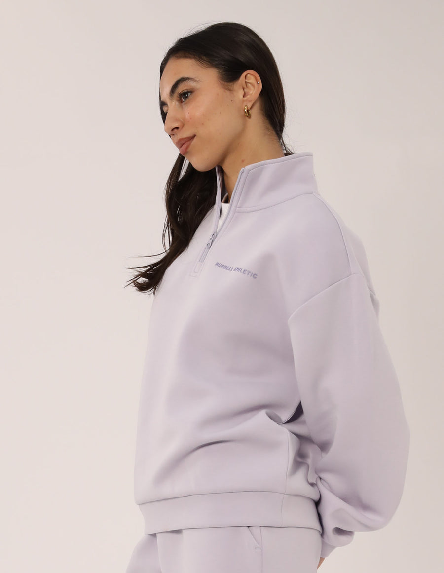 Russell Athletic Australia Women's R Tech Leisure Quarter Zip - Mauve True Since 1902