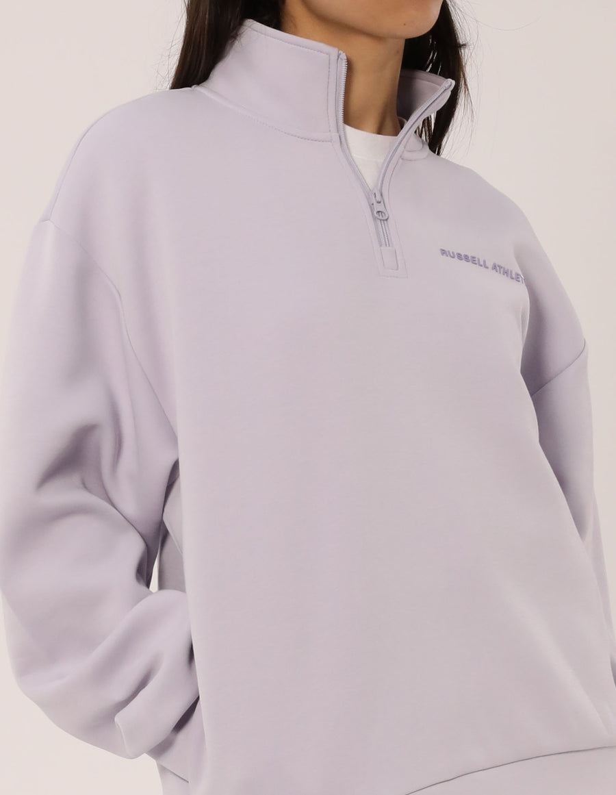 Russell Athletic Australia Women's R Tech Leisure Quarter Zip - Mauve True Since 1902