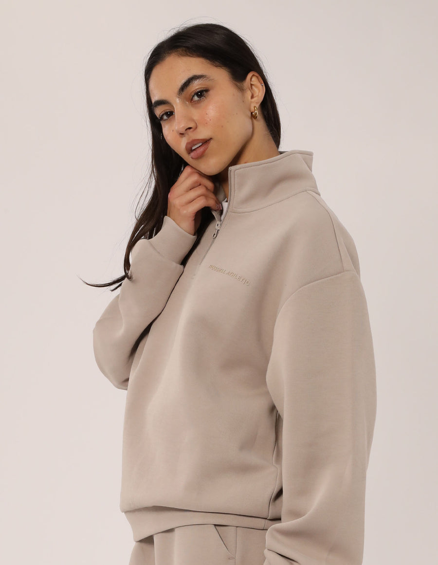 Russell Athletic Australia Women's R Tech Leisure Quarter Zip - String True Since 1902