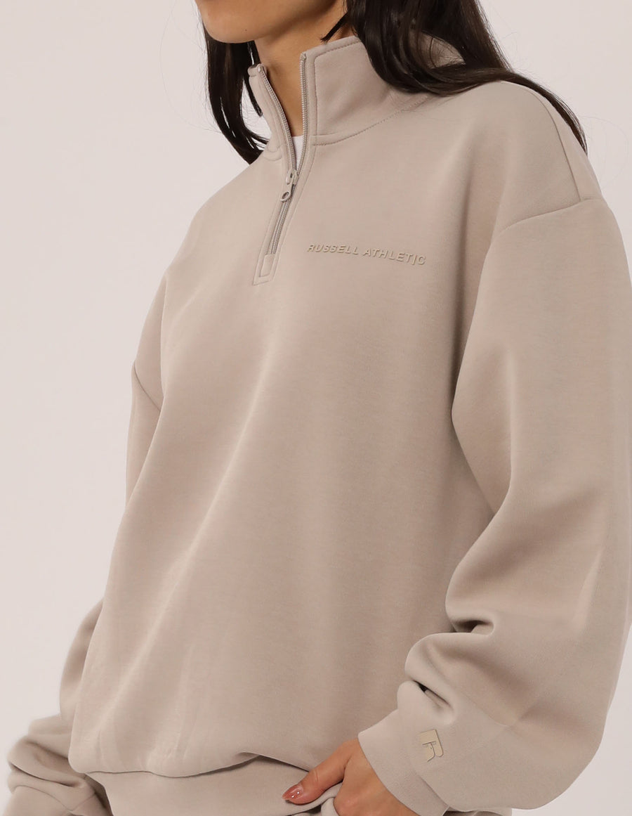 Russell Athletic Australia Women's R Tech Leisure Quarter Zip - String True Since 1902