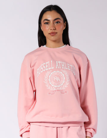Russell Athletic Australia Women's Varisty Terry Crew - Quartz Pink True Since 1902
