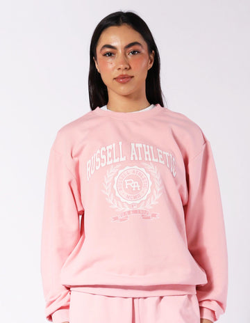 Women's R Logo French Terry Oversized Tee - Quartz Pink