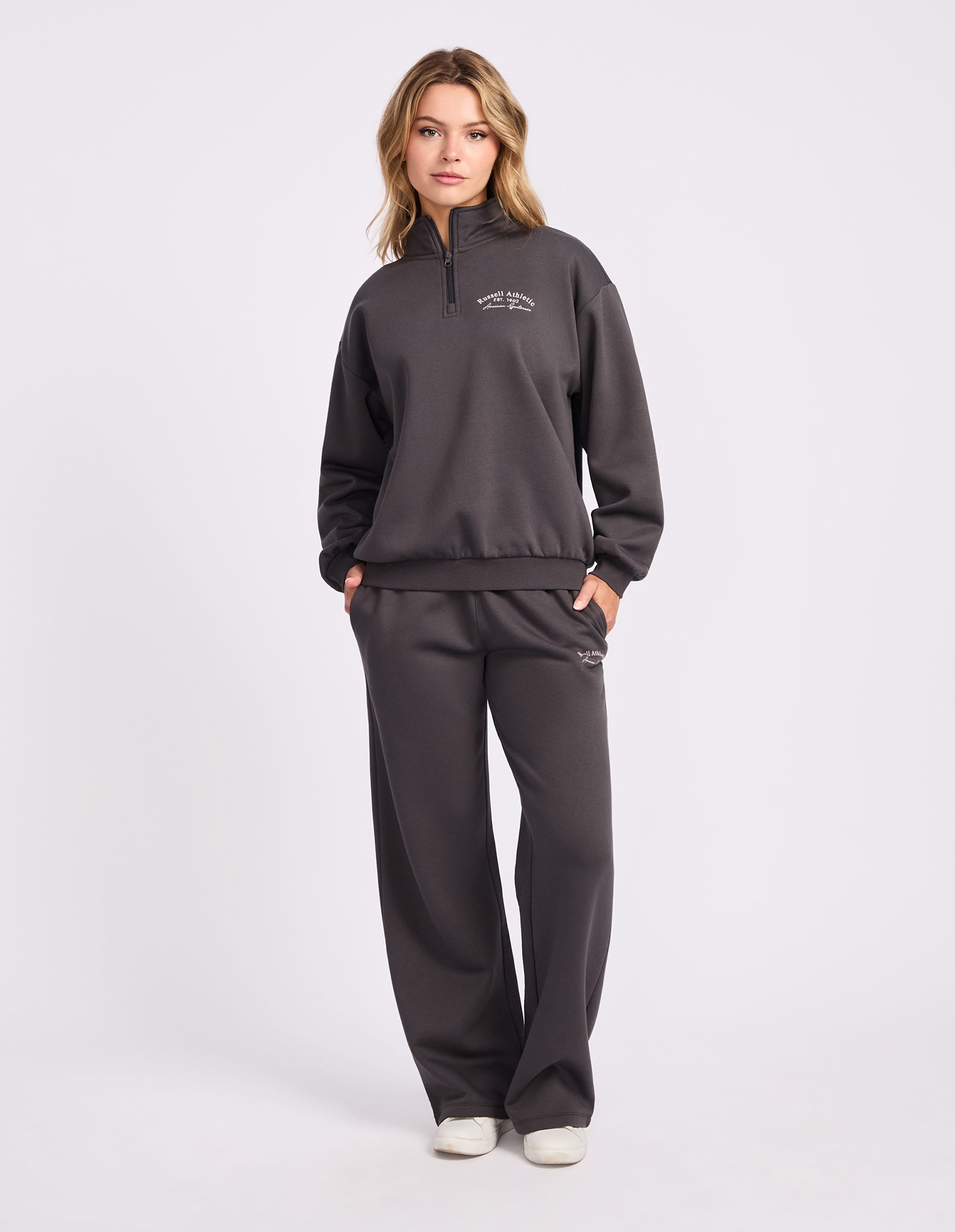 Wide Leg Women's Track pant - Dark Grey