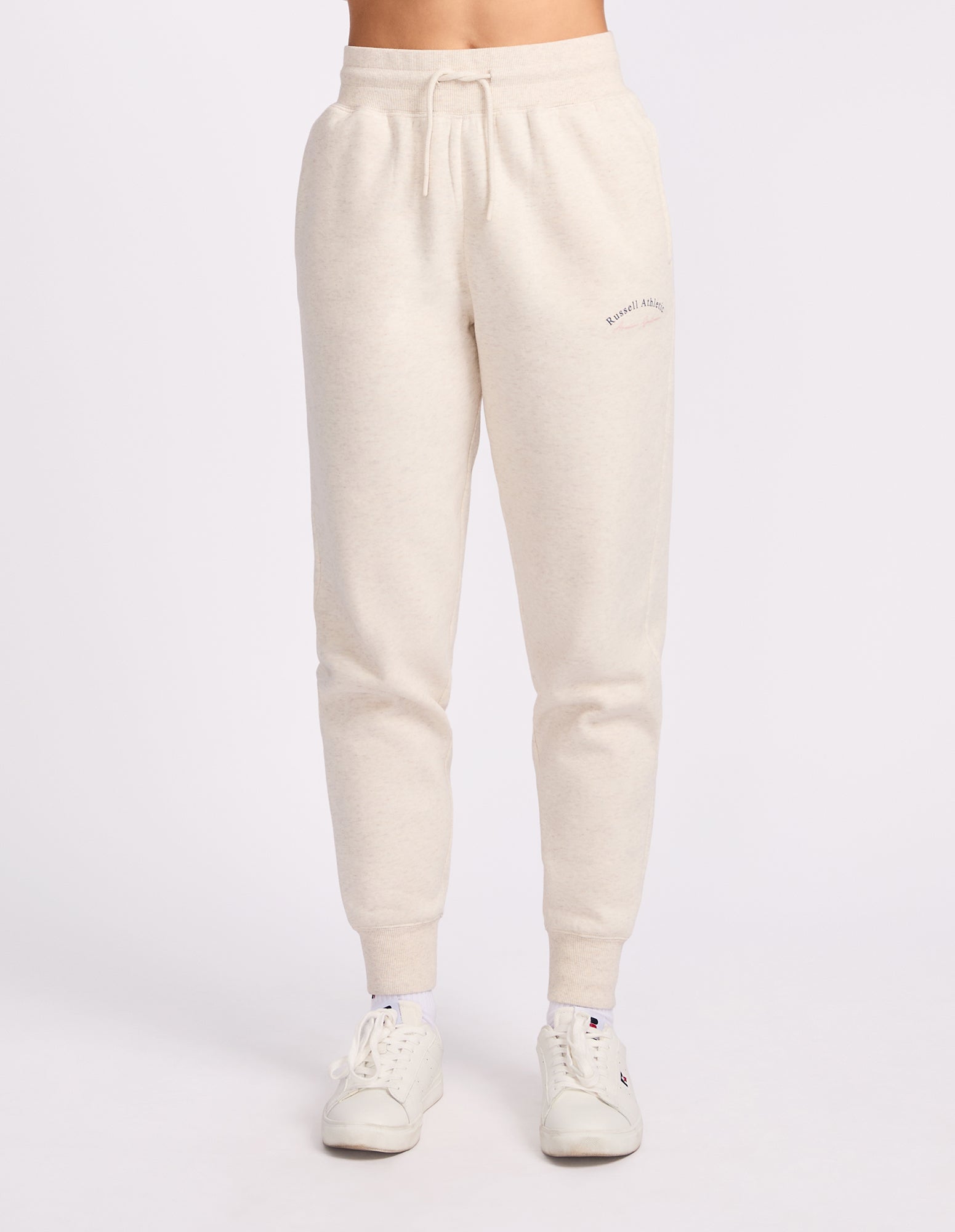 May Cuff Womens Trackpant - Oat Marle
