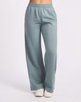 Wide Leg Womens Track pant - Foam Green