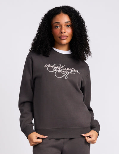 Maple Script Women's Crew - Dark grey