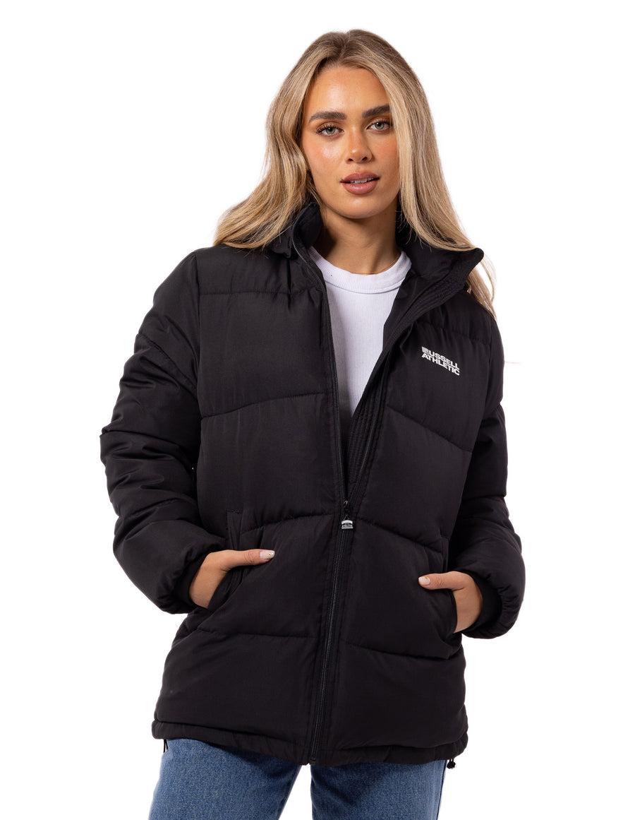 Russell Athletic Australia Women's Tribecca Puffer Jacket - Black True Since 1902