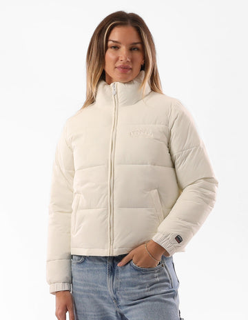 Russell Athletic Australia Women's Belle Cropped Puffer Jacket - Soy True Since 1902
