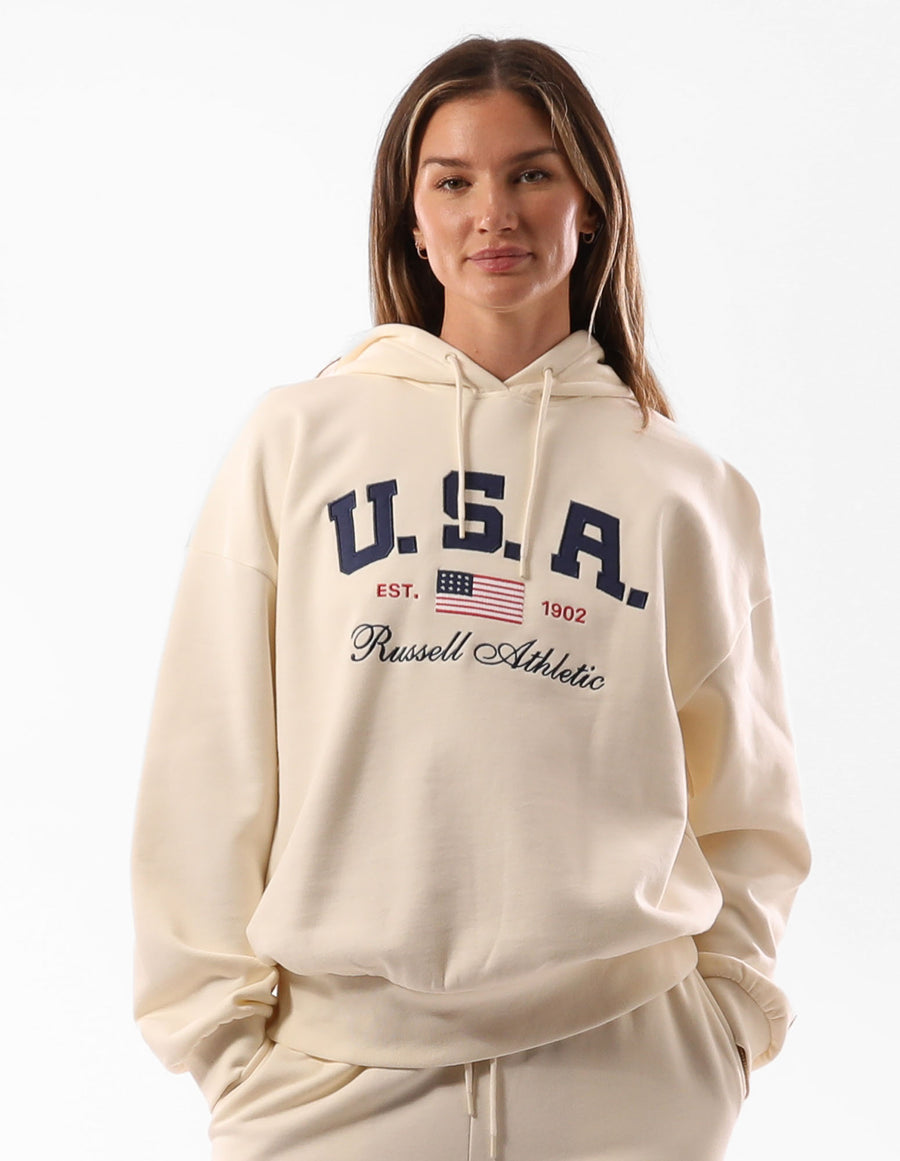 Russell Athletic Australia Women's 1902 Oversized Hoodie - Soy True Since 1902