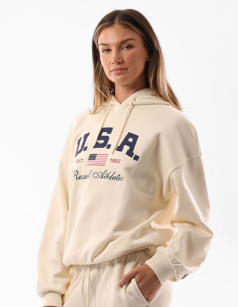 Russell Athletic Australia Women's 1902 Oversized Hoodie - Soy True Since 1902