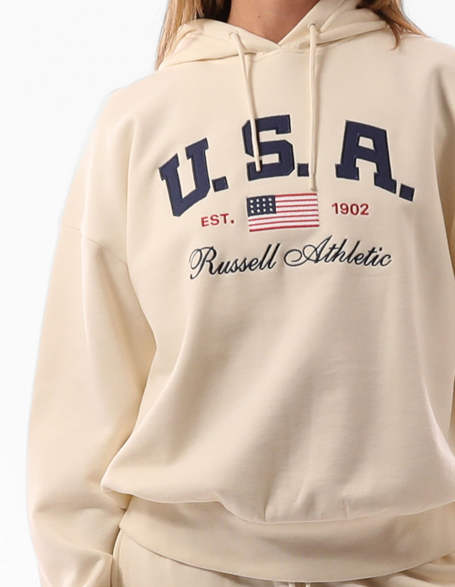 Russell Athletic Australia Women's 1902 Oversized Hoodie - Soy True Since 1902