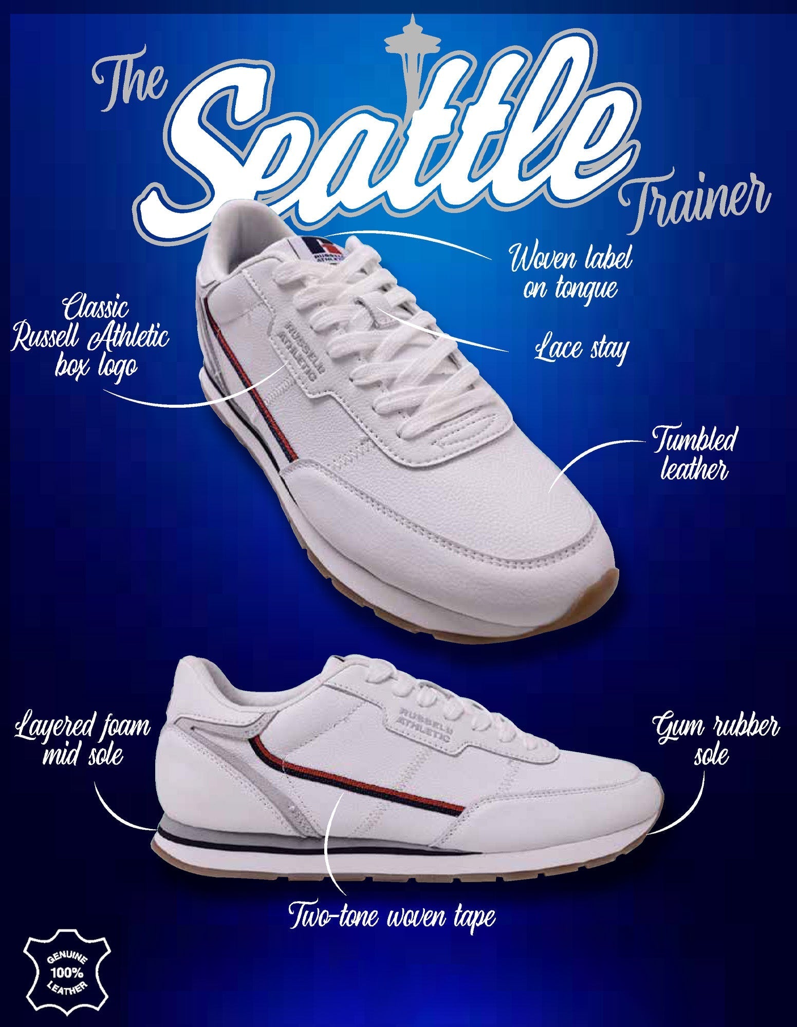 Russell Athletic Australia Russell Athletic Men's Seattle Trainer - White True Since 1902